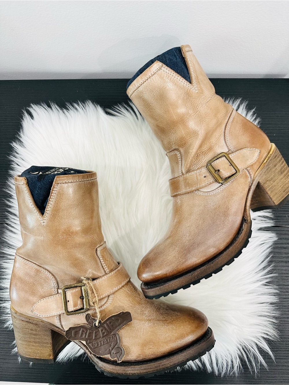 🦅 FREEBIRD BY STEVEN CARLITO BOOTS TAN SZ 8 🆕 Never Worn